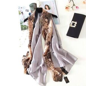 NWT SILK SCARF LUXURY STYLE STOLES WOMEN HEADBAND BAND STOLEN SHAWL PASHMINA